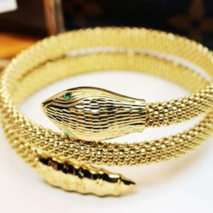 Dyadema Italian Gold Plated Silver Snake Bracelet